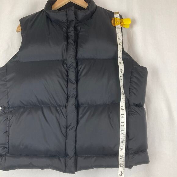 Glaciers Edge Puffer Vest Mens L Black Down Feathers Thick Loft Zip & Hook Loop - Picture 7 of 8